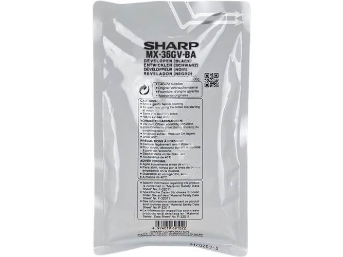 Sharp Mx36gvba - Sort - Developer - For Sharp Mx-2010U, Mx-2310U, Mx-2610N, Mx-3110N, Mx-3111U, Mx-3116N, Mx-3140N, Mx-3640N