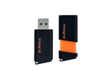Integral Infd32gbpulseor, 32 Gb, Usb Type-A, 2.0, 12 Mb/S, Glide, Orange