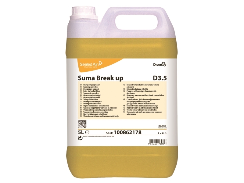 Grundrens, Diversey Suma Break Up D3.5, 5 L, Alusikker, Med Farve - (2 Stk.)