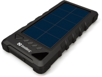 Sandberg Active Solar Powerbank 16000 - Solar powerbank Li-Ion 16000 mAh - 3,4 A - 2 utgangs-stikforbindelser (USB) - på kabel: USB-C (Output) Tele & GPS - Batteri & Ladere - Kraftbanker