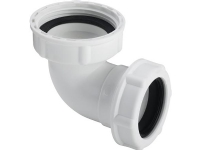 Vinkelkobl. 32mmx1.1/2 - Hvid Plast 90 Gr. Rørlegger artikler - Baderommet - Tilbehør for håndvask