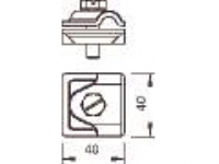 Parallell-/kryssklämma 249/V2A för 8-10 mm tråd Rostfritt stål/rostfri stålbult