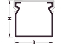 HAGER Kabelkanal slitsadHxW : 63x19mm slitsad 6mmpvc hård grå RAL 7030 – (2 meter)