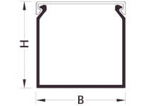 HAGER Ledningskanal opslidsetHxB : 37x20mm slids 6mmKunststof grå RAL 7030 – (2 meter)