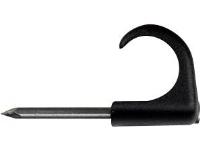 SCHNEIDER ELECTRIC Kabelclips rund 10-14mm sort søm Ø2,0x30mm – (100 stk.)