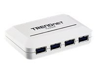 TRENDnet TU3 H4 – Hubb – 4 x SuperSpeed USB 3.0 – skrivbordsmodell