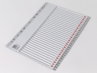 Plastregister Q-Line A4 1-31 grå m/kartonforblad - (10 sæt) Papir & Emballasje - Kalendere & notatbøker - Kalendere