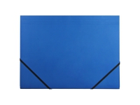 Kartonmappe Q-Line A4 blå m/3 klapper & elastik blank elastikmappe - (10 stk.) Papir & Emballasje - Kalendere & notatbøker - Kalendere