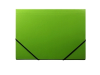 Kartonmappe Q-Line A4 grøn m/3 klapper & elastik blank elastikmappe - (10 stk.) Papir & Emballasje - Kalendere & notatbøker - Kalendere