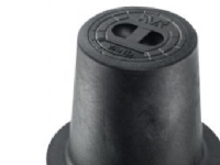 AVK dæksel, 195 x 190 mm, fast, komplet med prop, komposit/støbejern, sort Rørlegger artikler - Verktøy til rørlegger - Diverse rørlegger