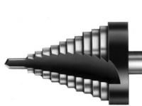 Bradrad trappebor S-M2 6-36mm - 10 mm cyl hals, maks matrialetykkelse 3 mm, El-verktøy - Tilbehør - Metallbor