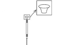 GB NC-10 løfteknap (gl. model) Rørlegger artikler - Baderommet - Tilbehør til toaletter