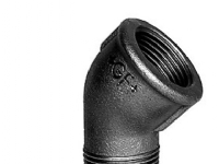 Vinkel 45gr S. 1.1/4 - Muffe-Nippel