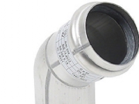 Blücher bøjn.45.0gr.50mm – m.O-ring AISI 316L.Syrefast stål