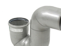 Blücher vandlås 87.5° 110mm - m.O-ring. syrefast RF Rørlegger artikler - Rør og beslag - Trykkrør og beslag