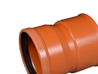 Wavin Rib/Rib2 315 mm PVC-övergång till slät spets u/gummi ring