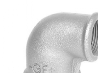 Georg Fischer vinkel 90° galvaniseret reduceret 1.1/2-3/4'' muffe-muffe