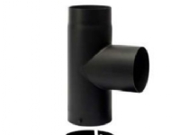 MB Black pipe 130mm T-stycke 90 – T-stycke 90ø med sotskål