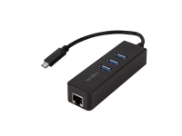 LogiLink UA0283, Koblet med ledninger (ikke trådløs), USB, Ethernet, 1000 Mbit/s, Sort PC tilbehør - Kabler og adaptere - Adaptere