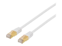 DELTACO STP-710V – Patch-kabel – RJ-45 (hane) till RJ-45 (hane) – 10 m – SFTP – CAT 7 – halogenfri formpressad – vit