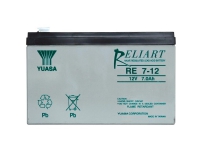 Yuasa RE7-12 RE7-12 Blybatteri 12 V 7 Ah Blyfilt (B x H x D) 151 x 98 x 65 mm Platt kontakt 6,35 mm Underhållsfritt