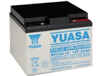 Yuasa NPC24-12 Slutna blybatterier (VRLA) 12 V 1 styck Svart Vit 24 Ah 9 kg