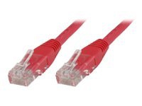 MicroConnect – Nätverkskabel – RJ-45 (hane) till RJ-45 (hane) – 20 cm – UTP – CAT 6 – startad halogenfri tvinnad – röd