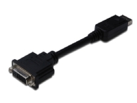ASSMANN – DisplayPort-adapter – DisplayPort (hane) till DVI-D (hona) – 15 cm – formpressad – svart