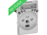 LK FUGA-uttag EDB 2-poligt + DK jord 112-modul utan lock