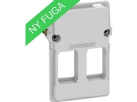 LAURITZ KNUDSEN Datauttag FUGA T3 – 1,5 modulinsats för 2 st Keystone-kontakt (L) levereras utan kontakt och lock