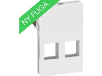 LAURITZ KNUDSEN Datauttag FUGA T3 – 1,5 modul för 2 st Keystone-kontakt (L) levereras utan kontakt färg: vit