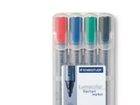 Marker Staedtler Lumocolor 356 WP4 för blädderblock ass. färger 2mm vattenbaserat bläck (4 st.)