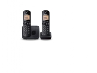 Panasonic KX-TGC212FX – Trådlös telefon med nummerpresentation/samtal väntar – DECTGAP – 3-riktad samtalsförmåg – svart + 1 extra handuppsättning