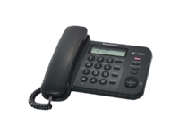 Panasonic KX-TS560 DECT telefon 50 entries Navn og vis-nummer Sort (Engelsk manual)