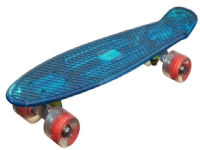 Blå Transparent LED Skateboard m/LED LYS + ABEC7