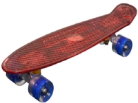 MCU-Sport Rød Transparent LED Skateboard m/LED Lys + ABEC7