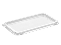 Plastlåg M65-4 185x105x8,5 mm Firkantet APET til Kageboks K2182 i Apet mat,560 stk/krt