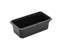 Bakke Kageboks 1-rum K2182-1F 605 ml 179x98x50 mm PP Sort,608 stk/krt