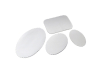 Fadpapir 36x55 cm Oval Præget Hvid,500 stk/pk