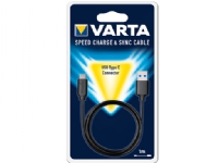 Varta 57944101401 1 m USB A USB C USB 3.2 Gen 1 (3.1 Gen 1) Hane/Hane Svart