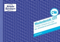 Avery Zweckform - Ukerapport - 50 ark - A5 (148 x 210 mm) - landskap - dublett