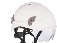 Alpinworker sikkerhedshjelm - Hvid, m/brille, 6-punktsophæng & skrue just. EN 397 Klær og beskyttelse - Sikkerhetsutsyr - Vernehjelm