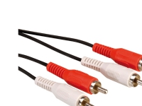 ROLINE RCA Extension Cable 2x RCA. M/M. Black 2.5m