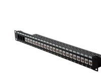 ROLINE Cat.6 19-Keystone Patch Panel black Svart Krone LSAplus