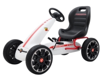 Abarth Pedal GoKart til børn 3-8 år, Hvid Utendørs lek - Gå / Løbekøretøjer - Pedal kjøretøy