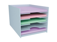 Organiser Paperflow A4 med 5 rum grå