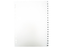 Plastoreg Register 1-20 A4 plast grå