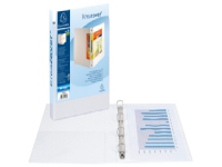 Innstikk ringperm exacompta kreacover, a4+, rygg 90 mm, hvit Arkivering - Presentasjonsmapper & omslag - Ringmapper