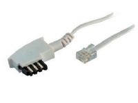 S-Conn 70046-W 6 m TAE F RJ11 Vit Hanstik