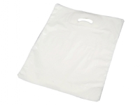 Bærepose plastik hvid 45my 400×450/50mm 500stk/krt – (500 stk.)